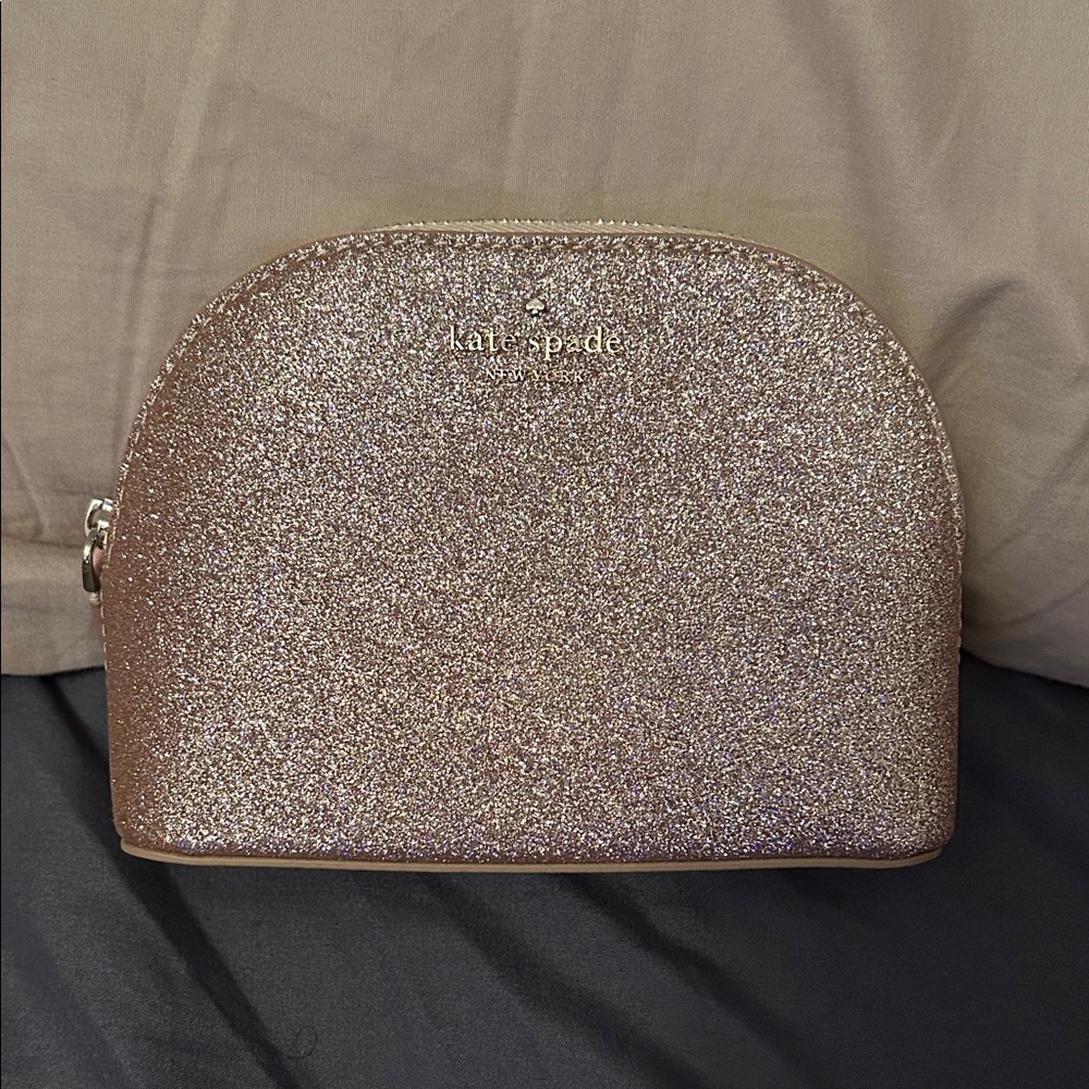 Kate Spade Sparkling Gold Cosmetic Bag